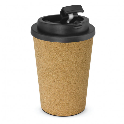 Double Wall Cork Coffee Cups Lid Open